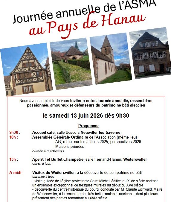 Journée Annuelle de l&rsquo;ASMA au Pays de Hanau